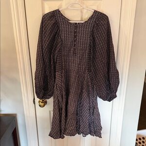 Maeve Black and White Mini Dress